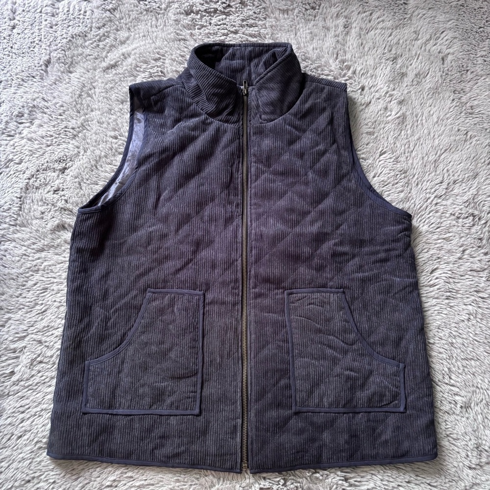 NWT quilted Corduroy Fill Zip Fall Vest size Large Pumpkin Patch